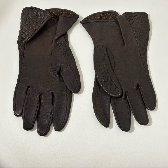 Vintage leather glove croc snake skin embossed size 6.5 - Picture 2 of 7